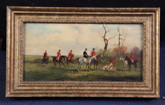 Rudolf Stone (19th/20th C.) Hunting scenes 6 x 12in.